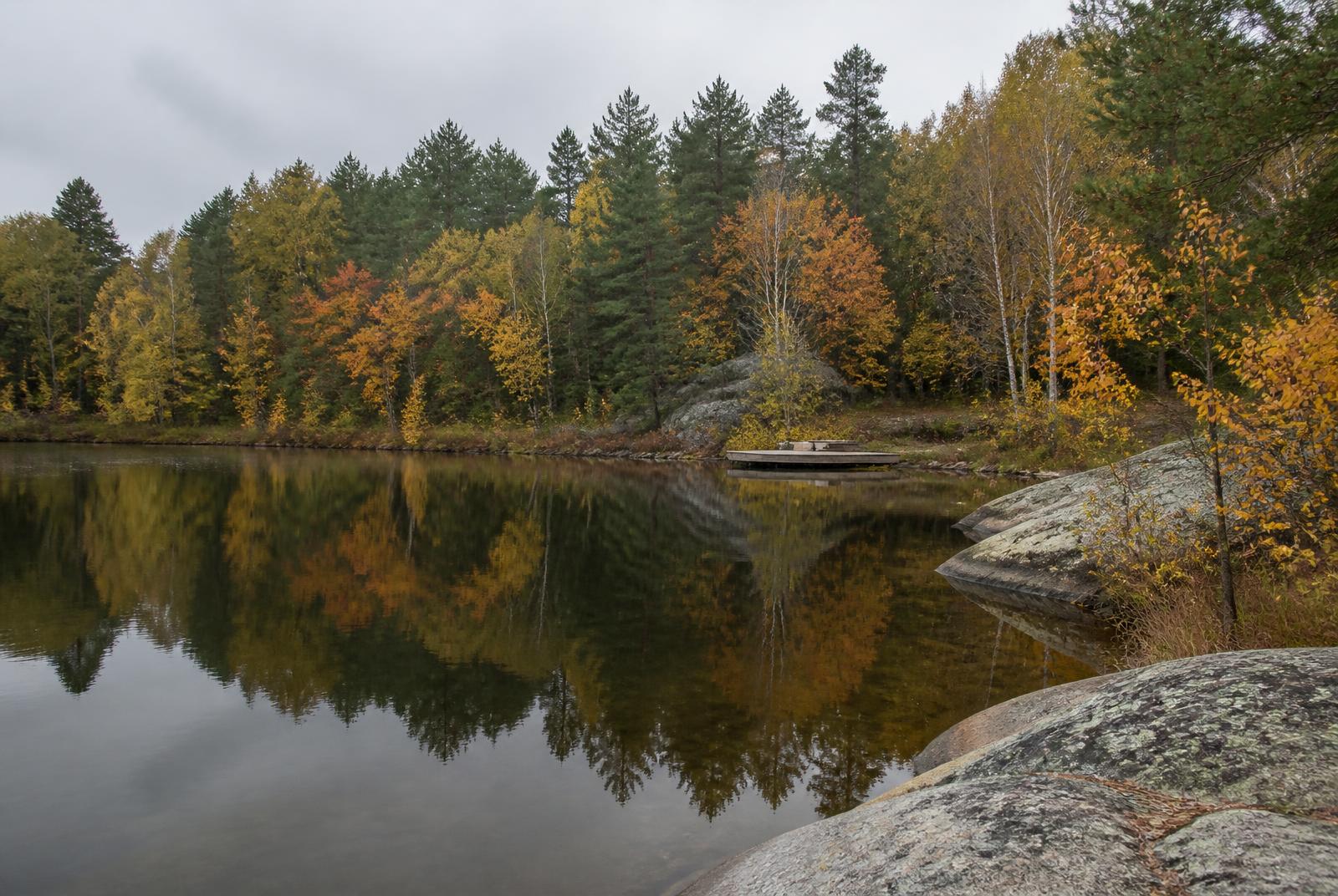 Inland lake and mixed forest in McDougall Township